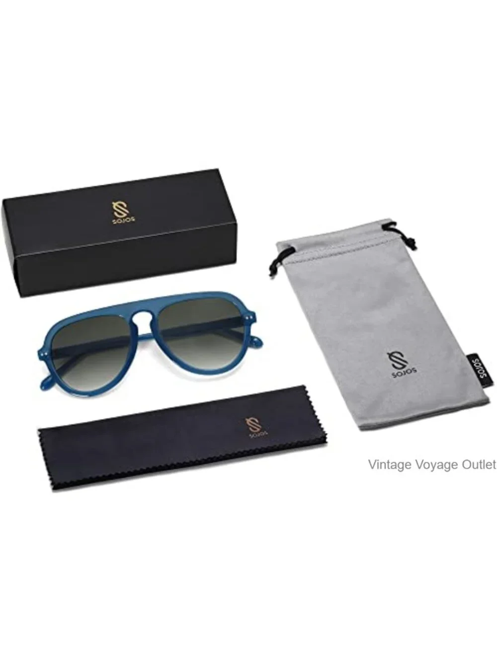Retro Aviator Sunglasses UV400 PC Lenses for Women Men, Medium